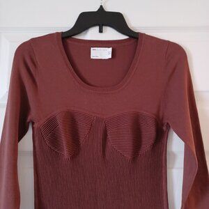 FINAL SALE: EUC ASOS Design Rust Brown Color Bodycon Dress Size 4